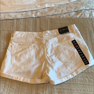Gap white cuffed blue Jean shorts